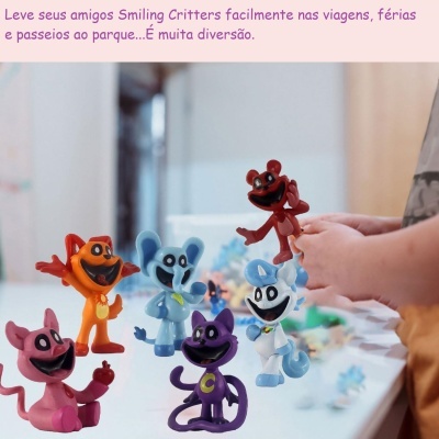 Catnap, DogDay, CraftCorn e mais: 8 figuras Smiling Critters, pack com 8 brinquedos