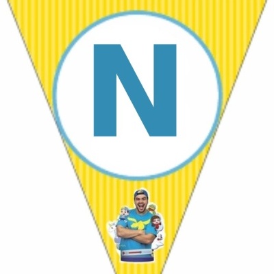 Luccas Neto ou Giovana Faixa decorativa, bandeirola para festa