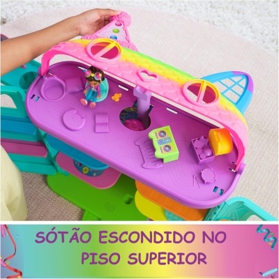 Nova Casa de Bonecas Gabby's Dollhouse festiva, Casa Magica da Gabby, Item Oficial,