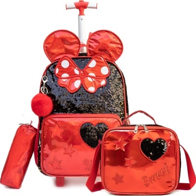 Kit Escolar Minnie Vermelho - Coleção Escolar 2025, tamanho grande, envio imediato