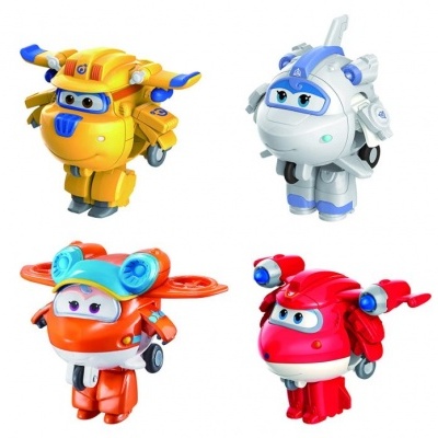 Super Wings - Pack 4 Transform-a-Bots, serie 2