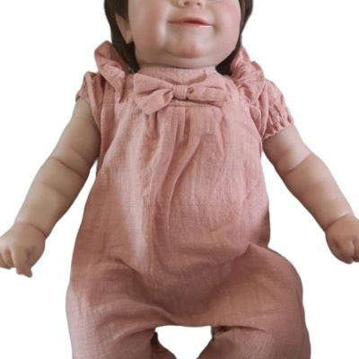 Bebé Reborn Boneca Sofia 50cm em Silicone Vinílico com acessórios, feito a mão, recém nascido, olhos abertos
