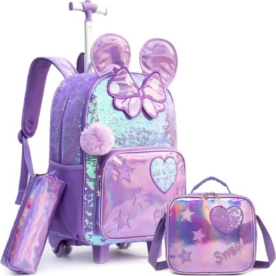 Kit Escolar Minnie Roxo - Coleção Escolar 2025, tamanho grande, envio imediato