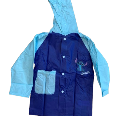 Capa de Chuva Stitch Azul, 100% em PVC impermeável, envio imediato, receba em 2 dias