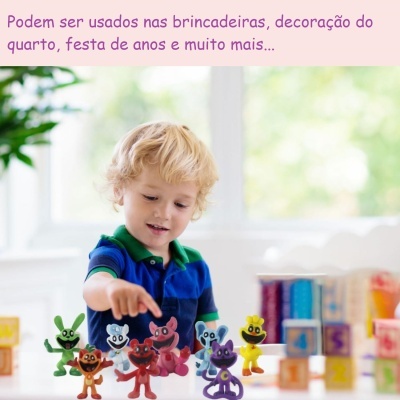 Catnap, DogDay, CraftCorn e mais: 8 figuras Smiling Critters, pack com 8 brinquedos
