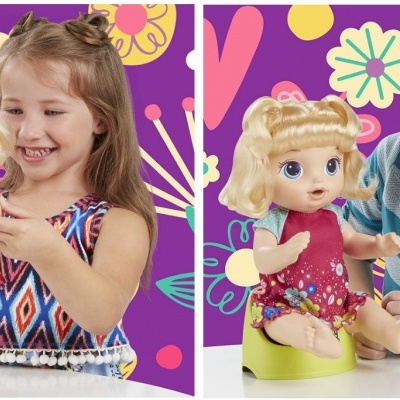 Boneca Baby Alive Ensina a fazer Xixi - Hasbro, hora do Xixi Baby Alive