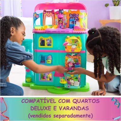 Nova Casa de Bonecas Gabby's Dollhouse festiva, Casa Magica da Gabby, Item Oficial,