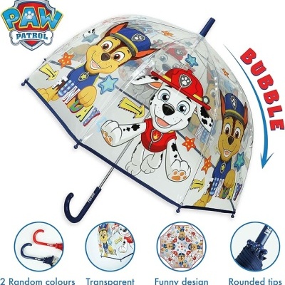 Pac de Guarda-chuva e Capa Transparente para Crianças Mickey Mouse Capa Impermeável com Capuz