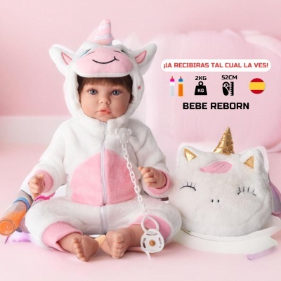 Bebé Reborn Boneca Sara 50cm, 2kg, corpo inteiro em Vinil siliconado com acessórios, feito a mão, recém nascido