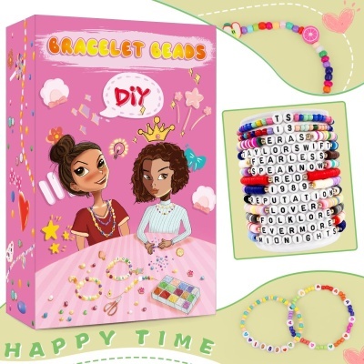 Kit de Missangas Infantil 5800 Peças – DIY para Fazer Pulseiras, Colares e Acessórios Criativos