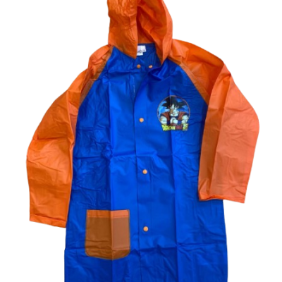 Capa de Chuva Dragon Ball Z, Azul, 100% em PVC impermeável, envio imediato, receba em 2 dias