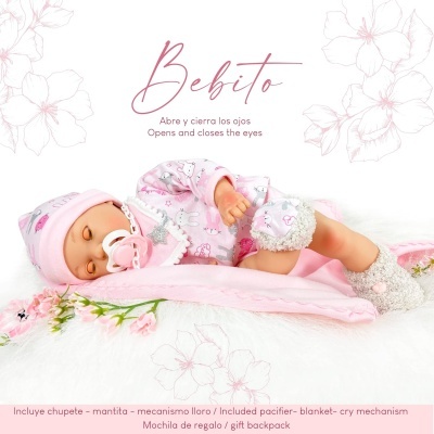 Boneca bebé Reborn 45cm Silicone Vinílico abre e fecha os olhos, artesanal, produto europeu