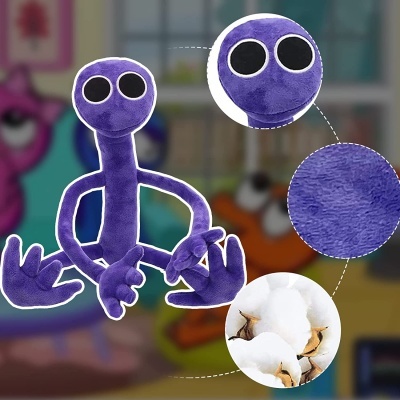 Rainbow Friends peluche Roxo, aprox 57cm macio e fofinho, receba em 2 dias.