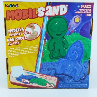 AREIA CINÉTICA 2X200g COM FORMAS E ACESSÓRIOS - ESPAÇO, MOBILSAND