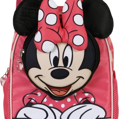 MOCHILA INFANTIL COM BOLSA BOBBLEHEAD MINNIE MOUSE