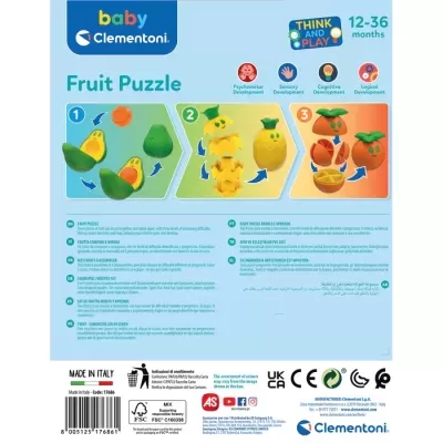 PUZZLE DE FRUTAS - BRINCA E APRENDE, CLEMENTONI