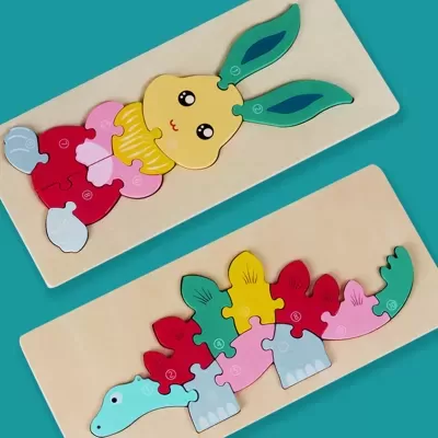 PUZZLE EM MADEIRA TEMÁTICO 20X10CM