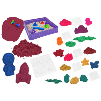 AREIA CINÉTICA 2X200g COM FORMAS E ACESSÓRIOS, MOBILSAND