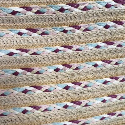 SACO DE PRAIA COM ALÇAS DE CORDA RISCAS MULTICORES