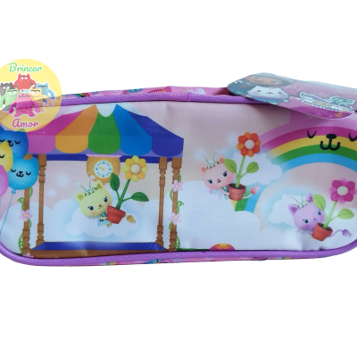 ESTOJO SIMPLES ESCOLAR 23CM GABBY'S DOLLHOUSE WAY TO GROW