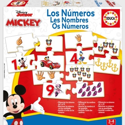 PUZZLE MICKEY E AMIGOS APRENDO OS NÚMEROS 1 A 10 EDUCA