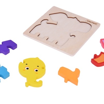 PUZZLE EM MADEIRA DE ANIMAIS 14.5X14.5CM