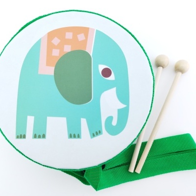 TAMBOR INFANTIL EM MADEIRA 15CM