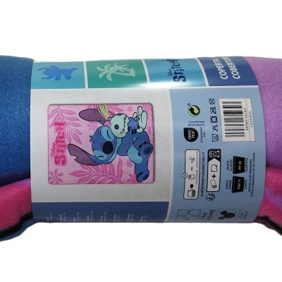 MANTA POLAR INFANTIL 100X140CM - STITCH COM PELUCHE