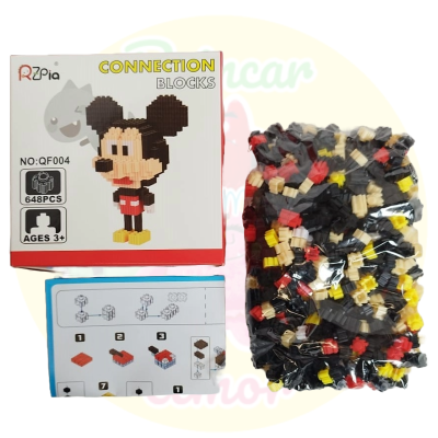 BLOCOS DE CONSTRUÇÃO MICKEY MOUSE QF004 RZPIA