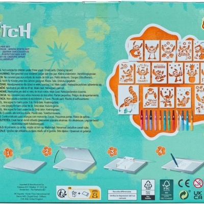 CONJUNTO CANETAS DE SOPRO 28 PEÇAS - STITCH