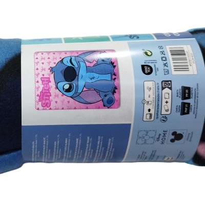 MANTA POLAR INFANTIL 100X140CM - STITCH ROSA