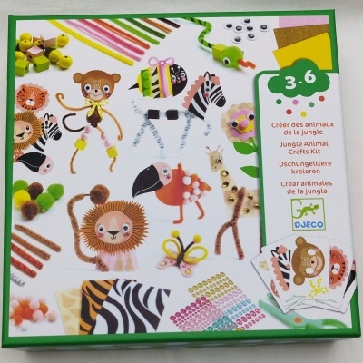 CONJUNTO DE CONSTRUÇÃO MANUAL DE ANIMAIS DA SELVA, DJECO