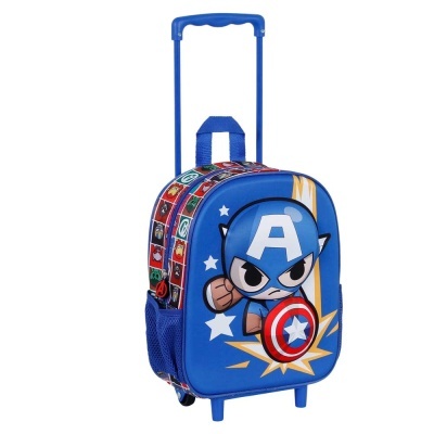 TROLLEY INFANTIL 3D CAPITÃO AMÉRICA