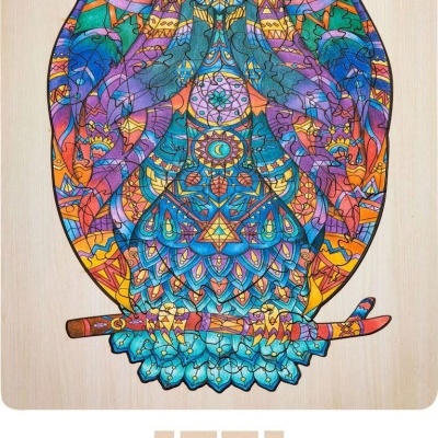 UNIQUE SHAPES - PUZZLE EM MADEIRA CORUJA 130 PEÇAS, GRAFIX