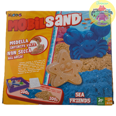 AREIA CINÉTICA 2X200g COM FORMAS E ACESSÓRIOS, MOBILSAND