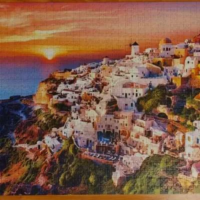 PUZZLE PREMIUM QUALITY: PÔR-DO-SOL EM SANTORINI - 1000 PEÇAS, TREFL
