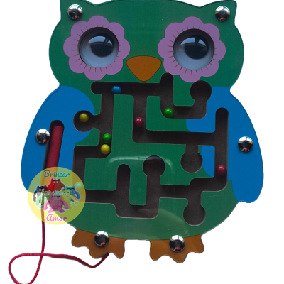 LABIRINTO MAGNÉTICO EM MADEIRA - MONTESSORI