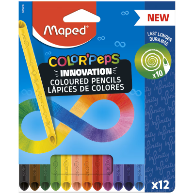 LÁPIS DE COR COLOR´PEPS INFINITY C/12 CORES MAPED