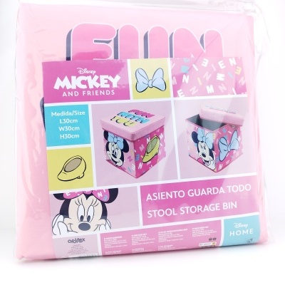 PUFE CAIXA DE BRINQUEDOS INFANTIL 30CM - MINNIE PUFE CAIXA DE BRINQUEDOS INFANTIL 30CM - MINNIE