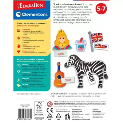 JOGO INGLÊS, PRIMEIRAS PALAVRAS CLEMENTONI