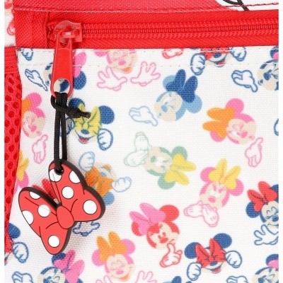 MOCHILA C/ LANCHEIRA TÉRMICA INFANTIL 28CM VERMELHA MINNIE