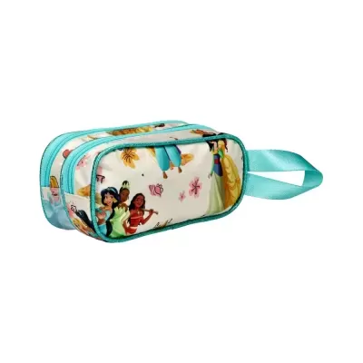 ESTOJO 3D ESCOLAR DE FECHO DUPLO PRINCESAS DISNEY