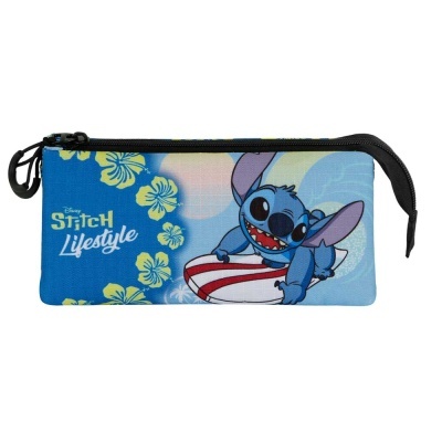 ESTOJO TRIPLO ESCOLAR 23CM LILO Y STITCH LIFESTYLE