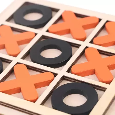 JOGO DO GALO XO EM MADEIRA 14CM