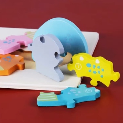 PUZZLE EM MADEIRA TEMÁTICO 20X10CM