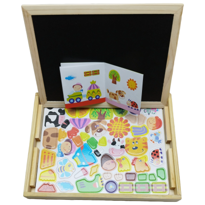 QUADRO MAGNÉTICO E DESENHO EM MADEIRA - MONTESSORI