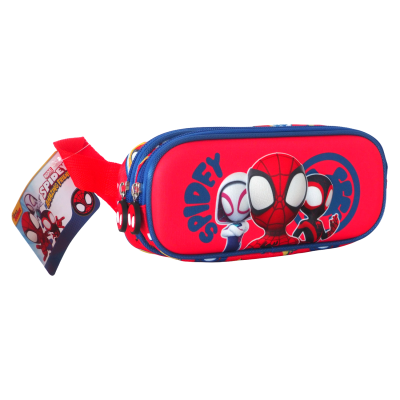 ESTOJO 3D ESCOLAR DE FECHO DUPLO SPIDEY