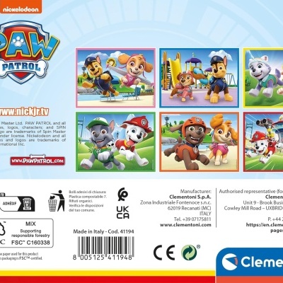 PUZZLE 12 CUBOS PATRULHA PATA, CLEMENTONI