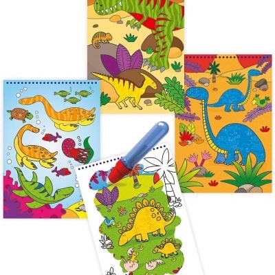 LIVRO DE PINTURA COM ÁGUA - WATER MAGIC: DINOSSAUROS, GALT