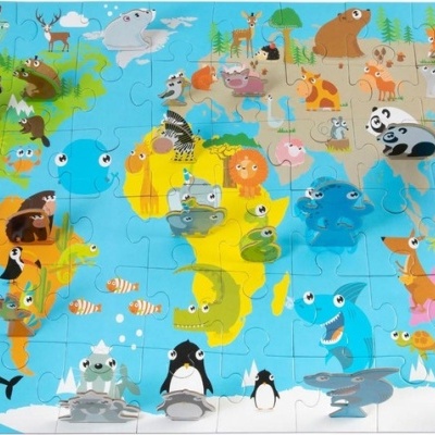 PUZZLE 3D ANIMAIS DO MUNDO, GRAFIX